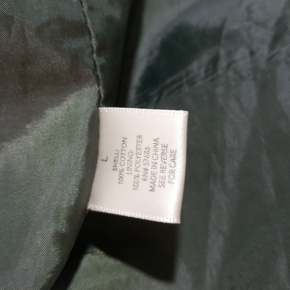 Outer Edge Camo Hooded Zip Front Green Utility Jacket size Large - Picture 11 of 12